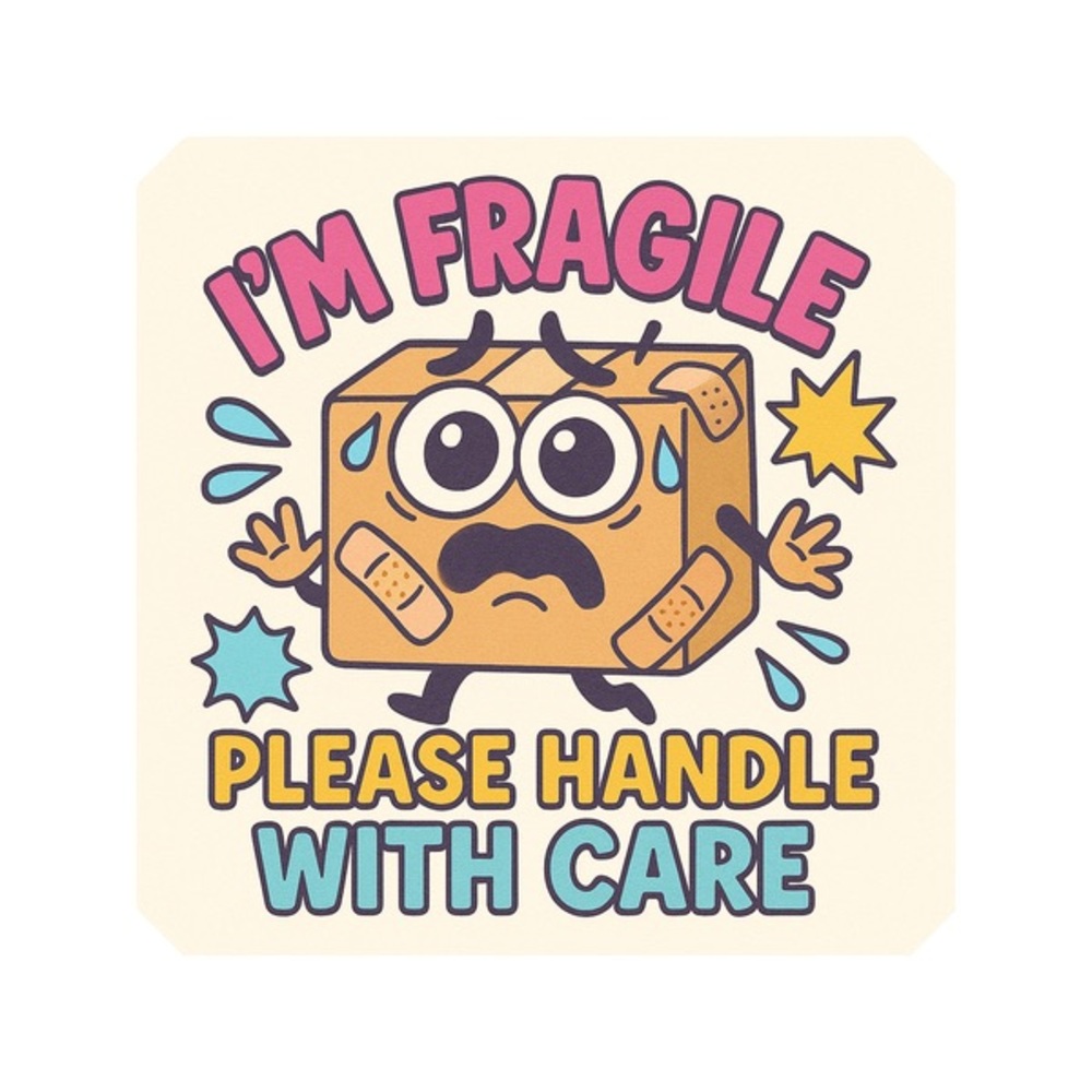 Hand Crafted 60CT Fragile stickers
